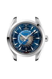 Profilo laterale della cassa in acciaio lucido e spazzolato da 43 mm con vetro zaffiro bombato antiriflesso.